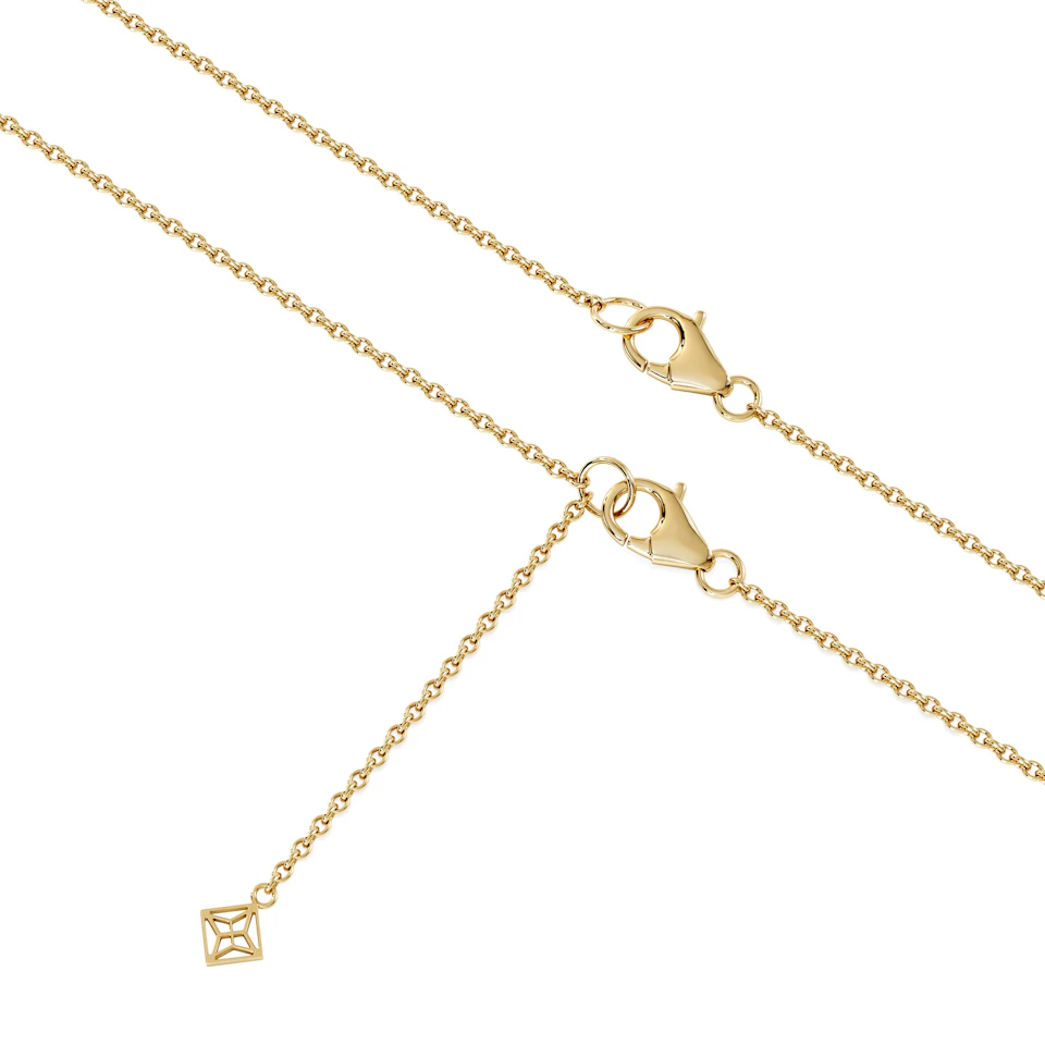 Forme 0.40ct Baguette Cut Lab Sapphire Pendant Necklace in 18K Gold Vermeil