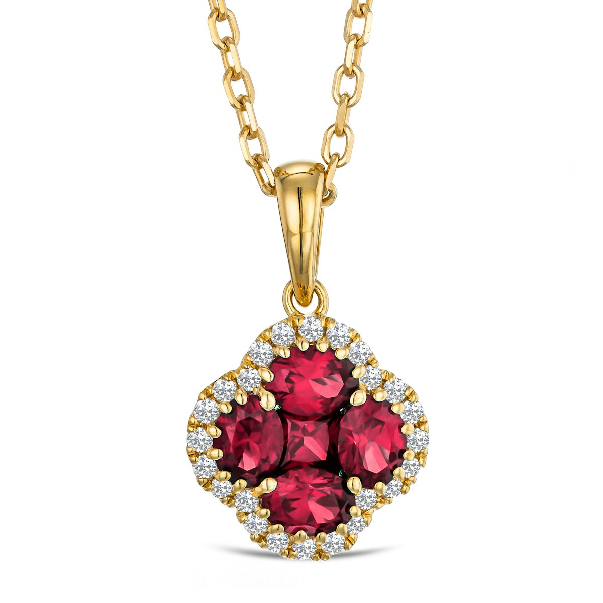 Alegria Lab Ruby Pendant 0.90ct in 18k Gold Vermeil