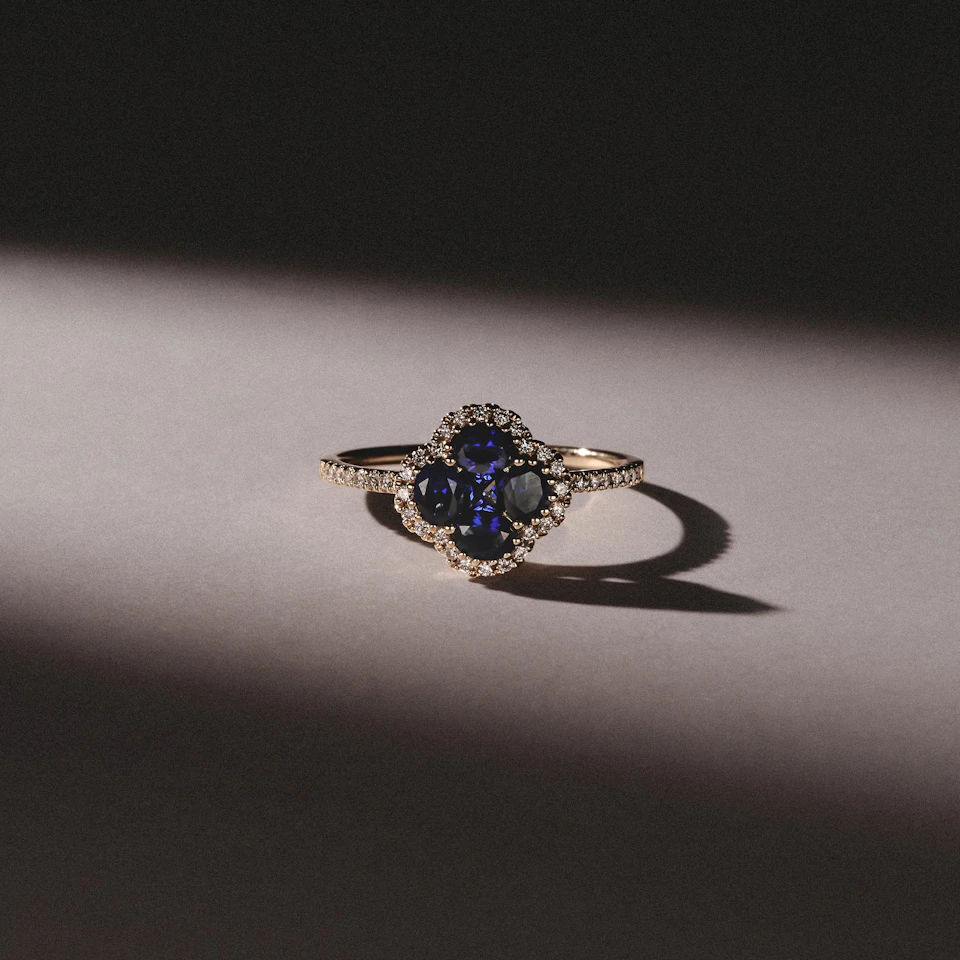 Alegria Lab Sapphire Ring 1.00ct in 18k Gold Vermeil
