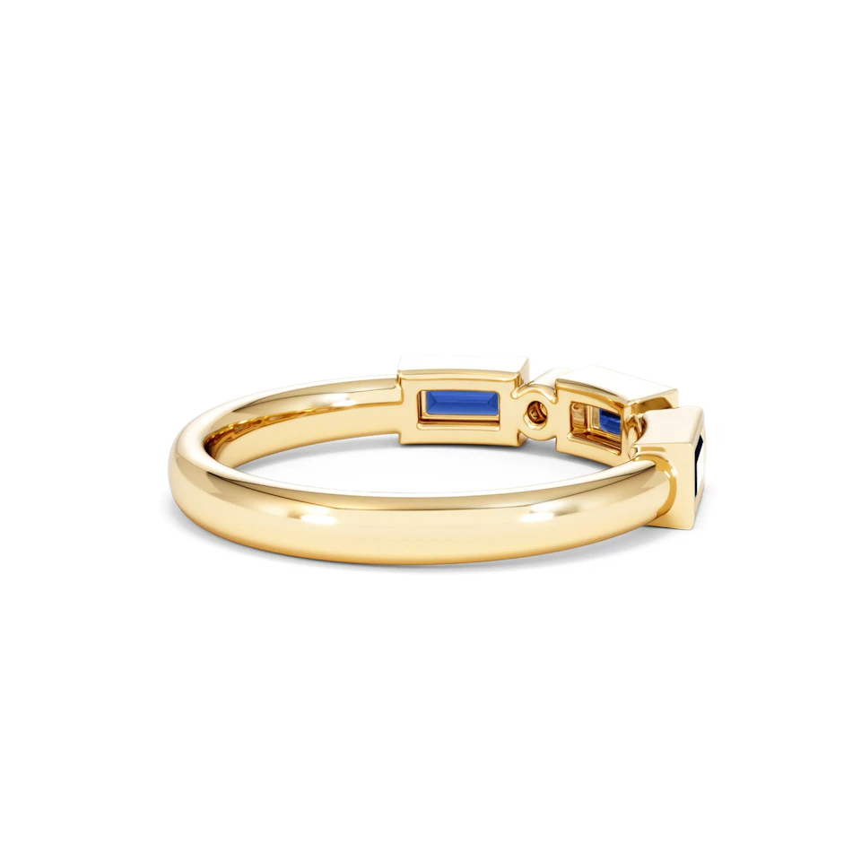 Forme 0.48ct Baguette Cut Lab Sapphire 5 Stones Ring in 18K Gold Vermeil
