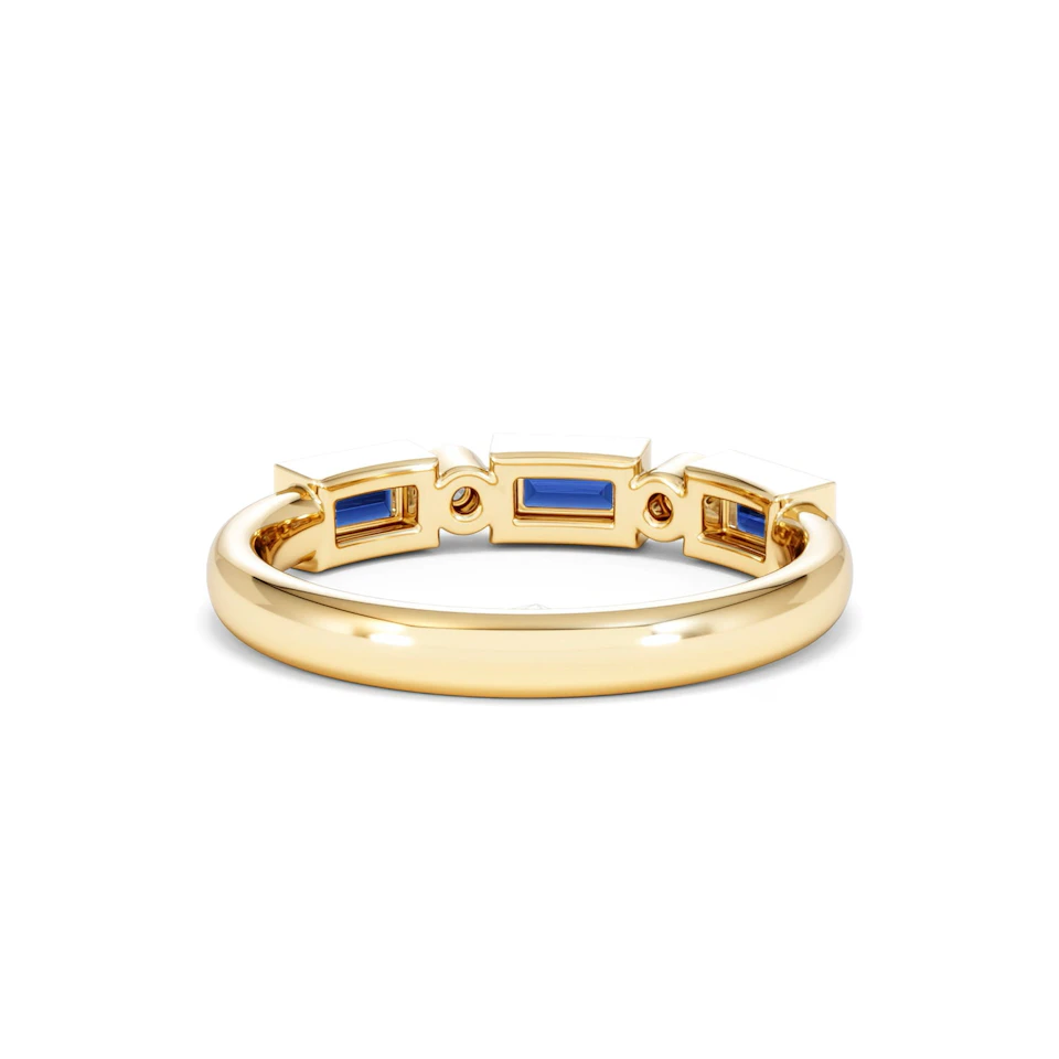 Forme 0.48ct Baguette Cut Lab Sapphire 5 Stones Ring in 18K Gold Vermeil