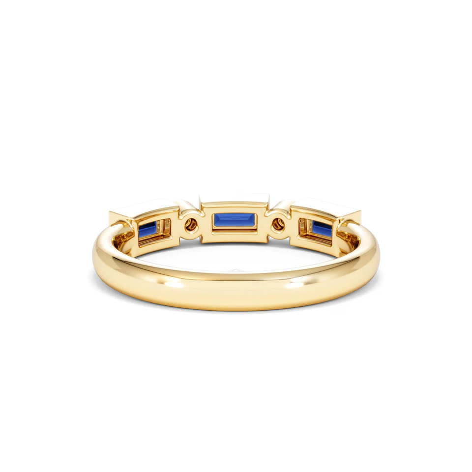 Forme 0.48ct Baguette Cut Lab Sapphire 5 Stones Ring in 18K Gold Vermeil