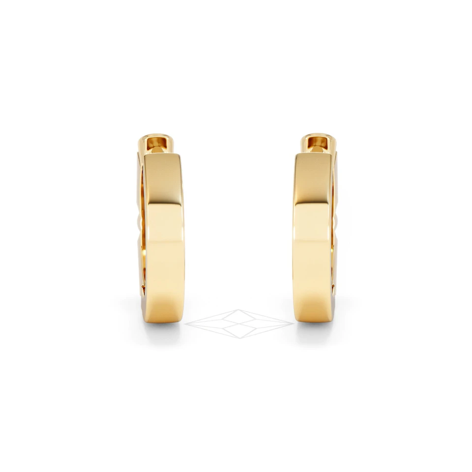 Forme 0.52ct Baguette Cut Lab Sapphire Huggie Earrings in 18K Gold Vermeil