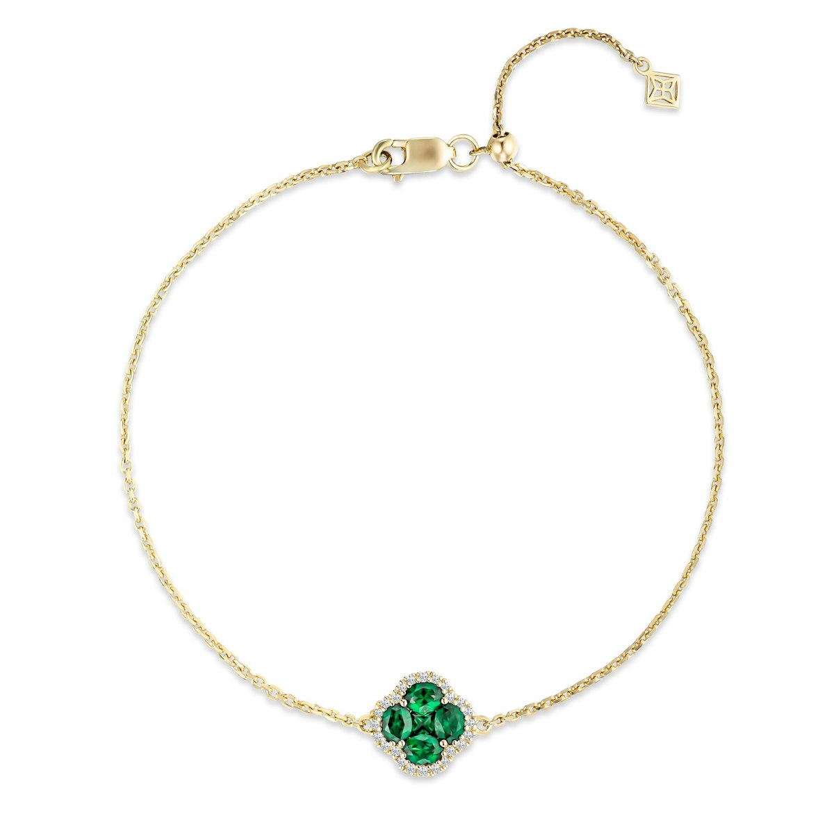 Alegria Lab Emerald Bracelet 0.75ct in 18k Gold Vermeil