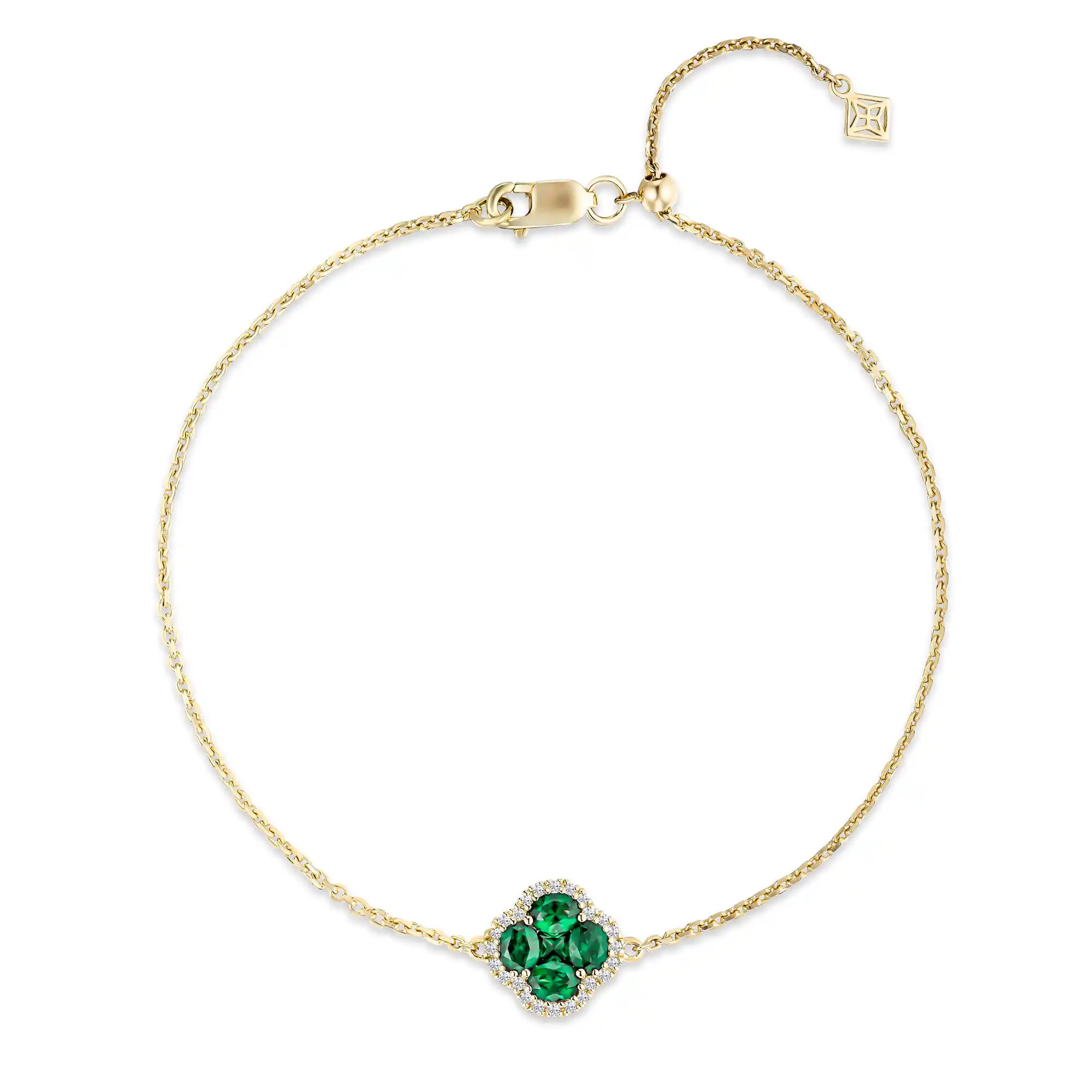 Alegria Lab Emerald Bracelet 0.75ct in 18k Gold Vermeil