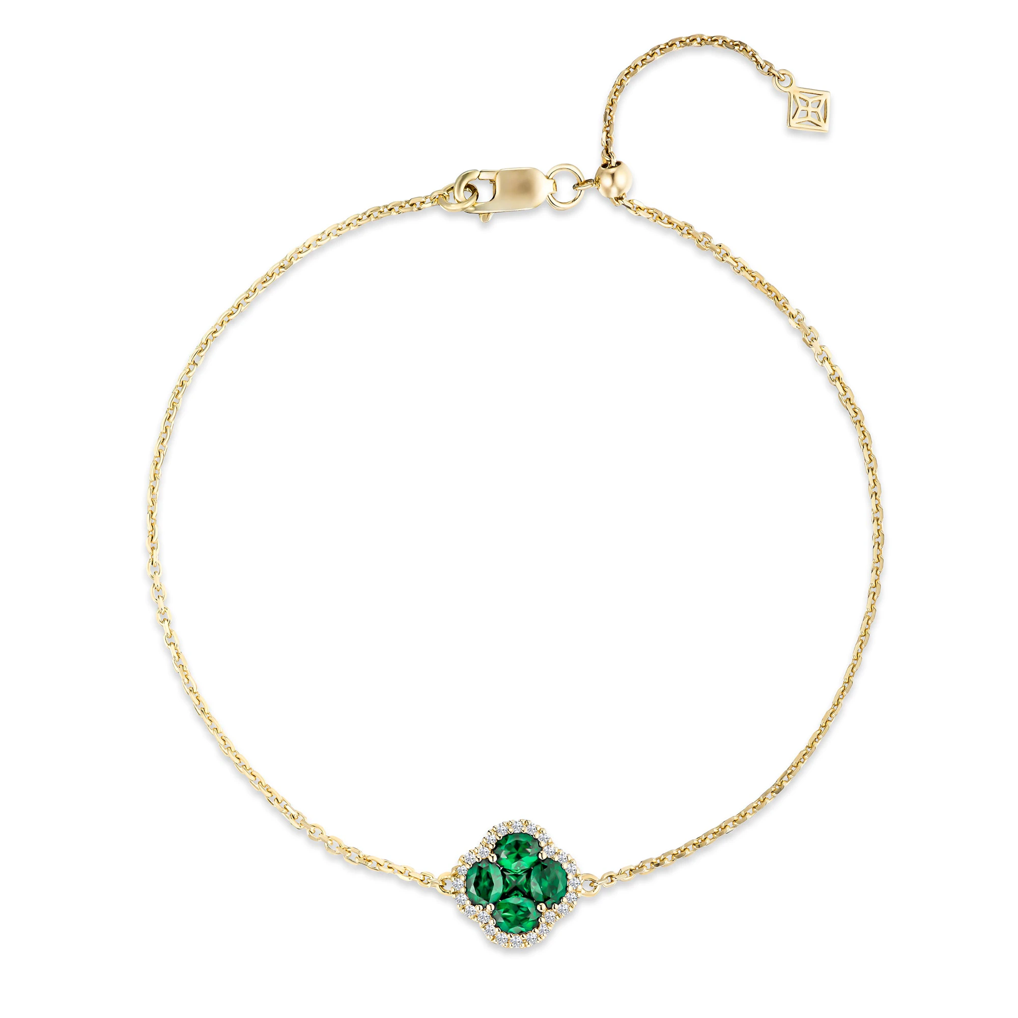Alegria Lab Emerald Bracelet 0.75ct in 18k Gold Vermeil