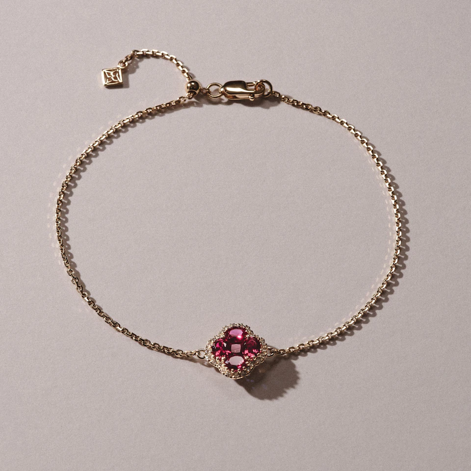 Alegria Lab Ruby Bracelet 0.90ct in 18k Gold Vermeil