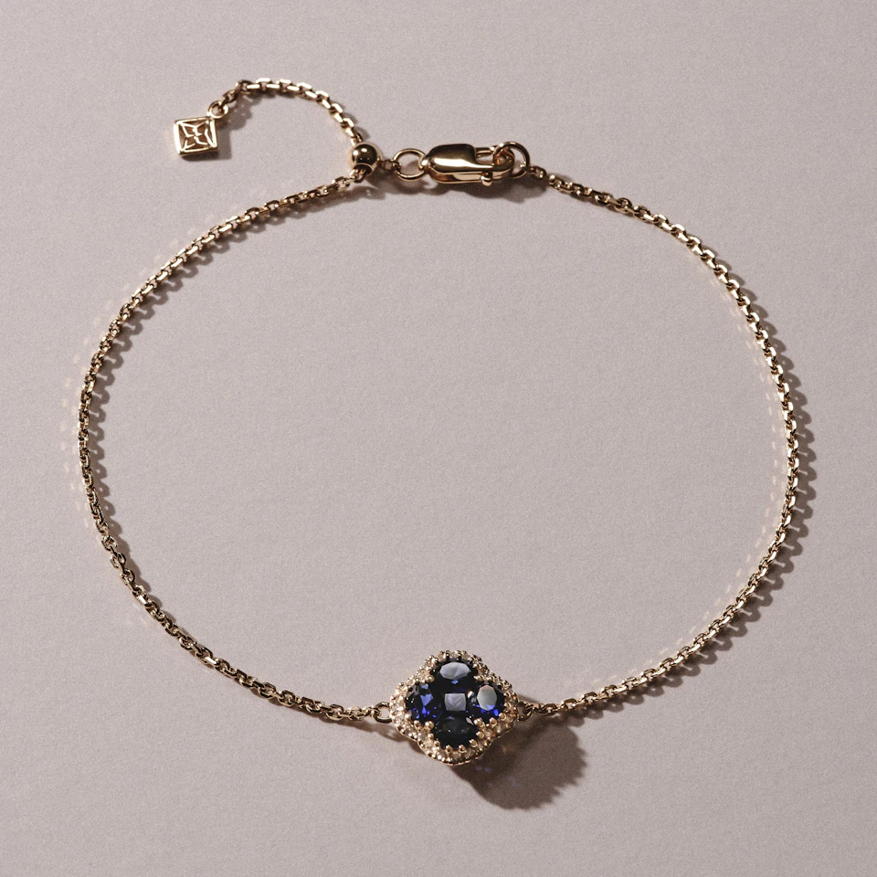 Alegria Lab Sapphire Bracelet 1.00ct in 18k Gold Vermeil