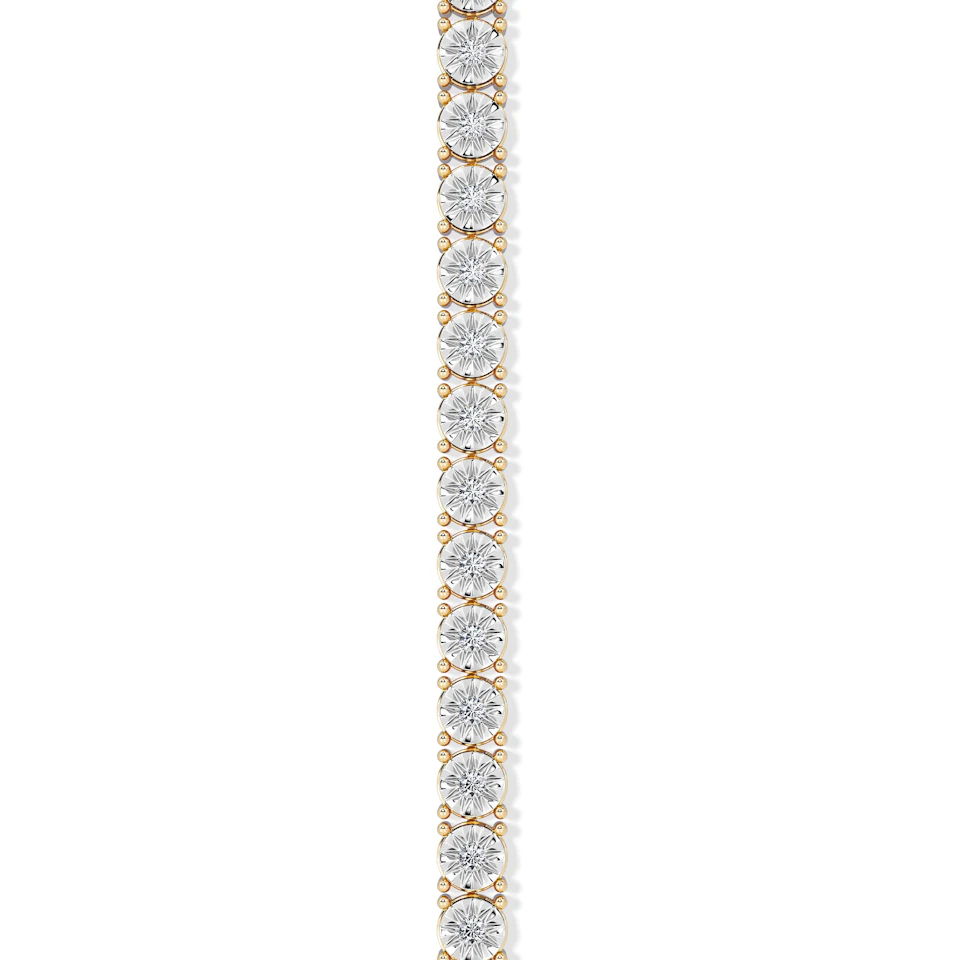 Brilliance Lab Diamond Set 1.00ct Tennis Bracelet in 18K Gold Vermeil