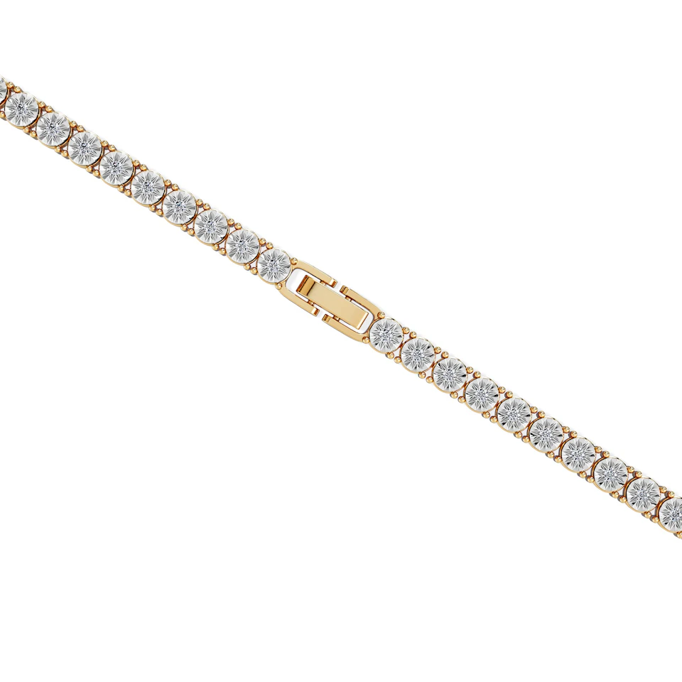 Brilliance Lab Diamond Set 1.00ct Tennis Bracelet in 18K Gold Vermeil