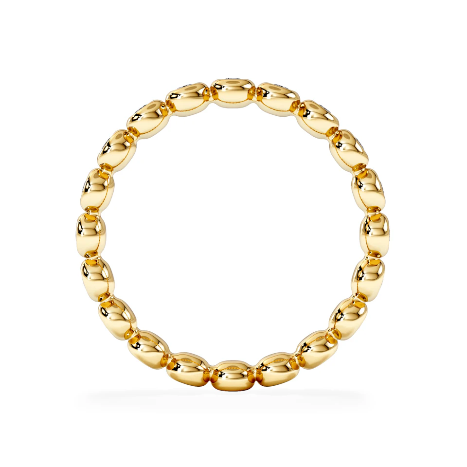 Lab Diamond Rubover Eternity Ring 0.33ct in 18K Gold Vermeil
