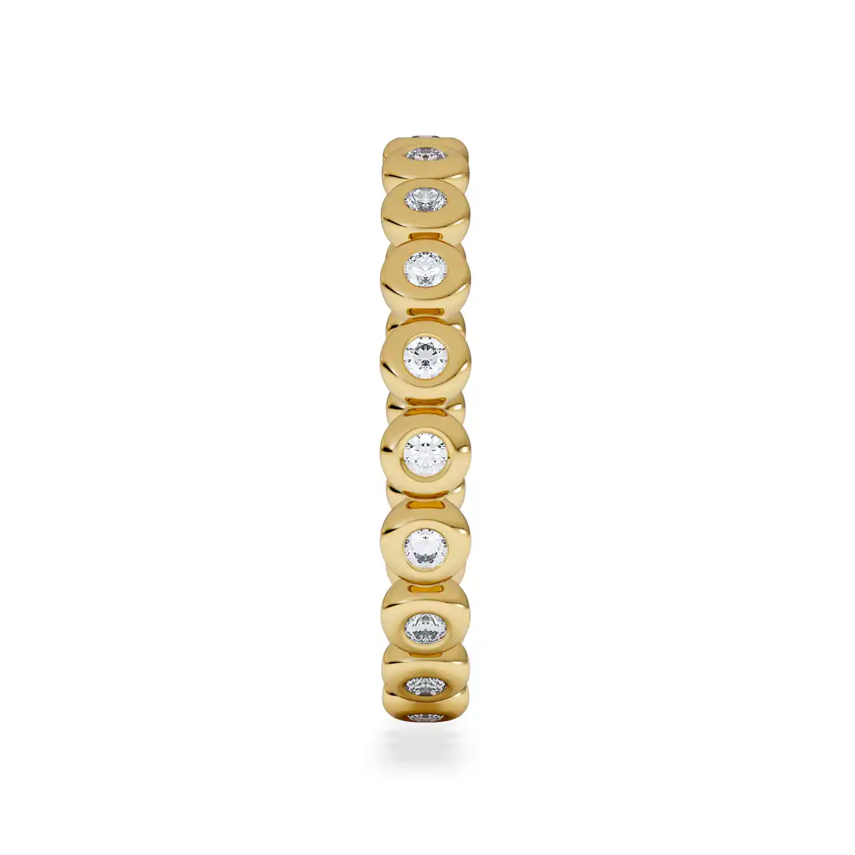 Lab Diamond Rubover Eternity Ring 0.33ct in 18K Gold Vermeil