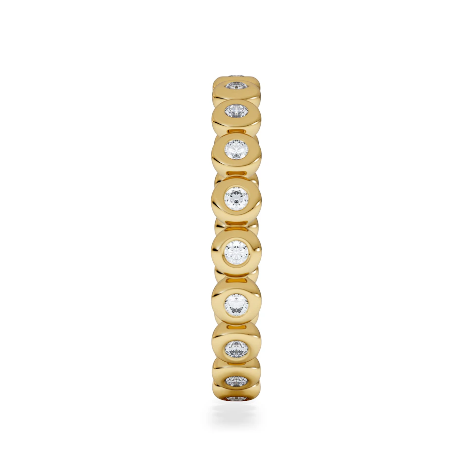 Lab Diamond Rubover Eternity Ring 0.33ct in 9K Gold