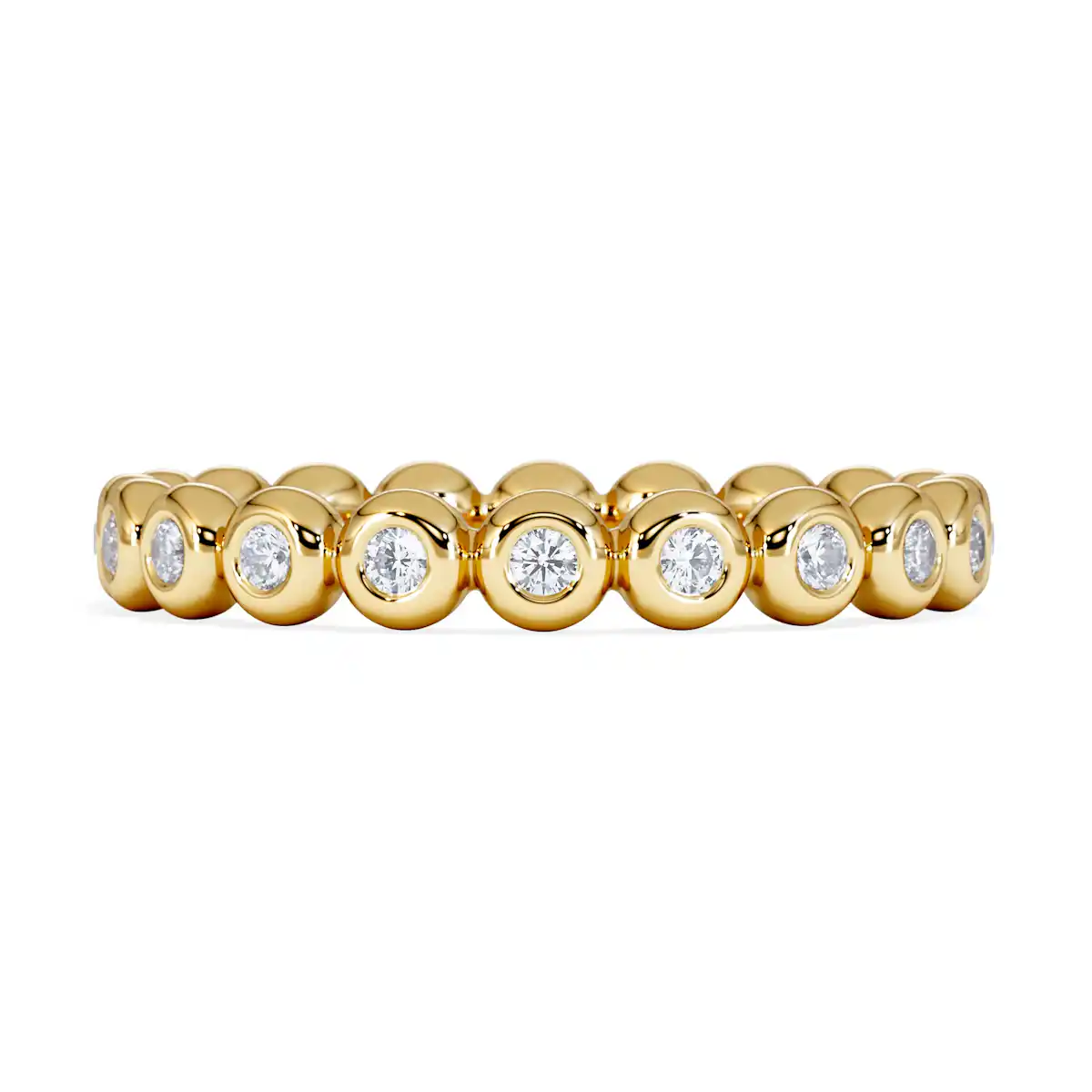Lab Diamond Rubover Eternity Ring 0.33ct in 18K Gold Vermeil
