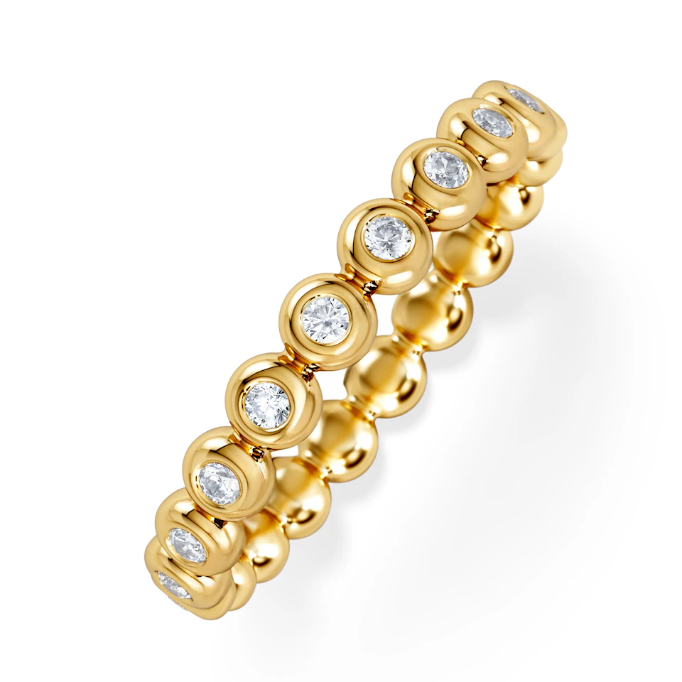 Lab Diamond Rubover Eternity Ring 0.33ct in 9K Gold