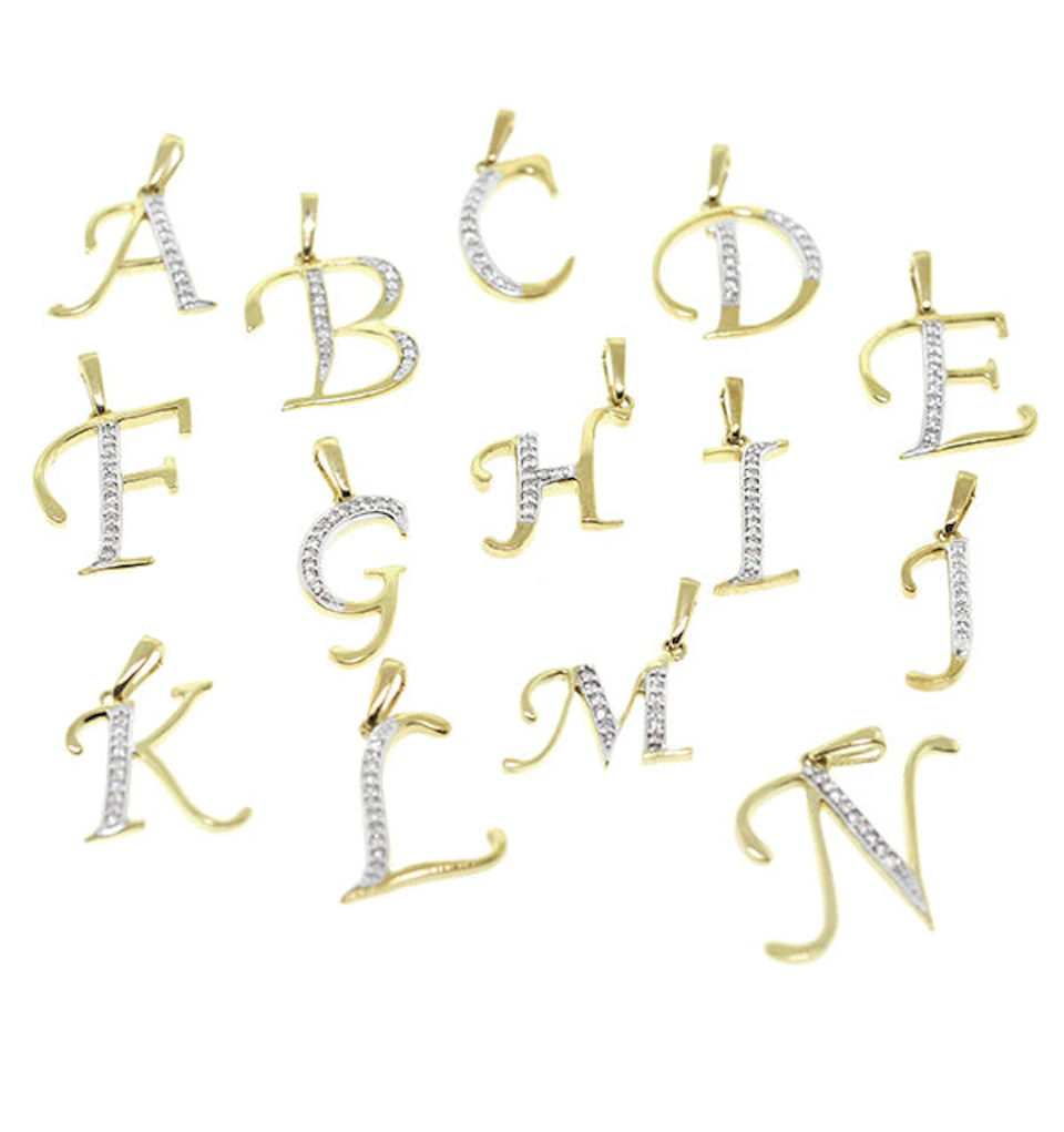 9K Gold Diamond Initial 'J' Necklace 0.05ct