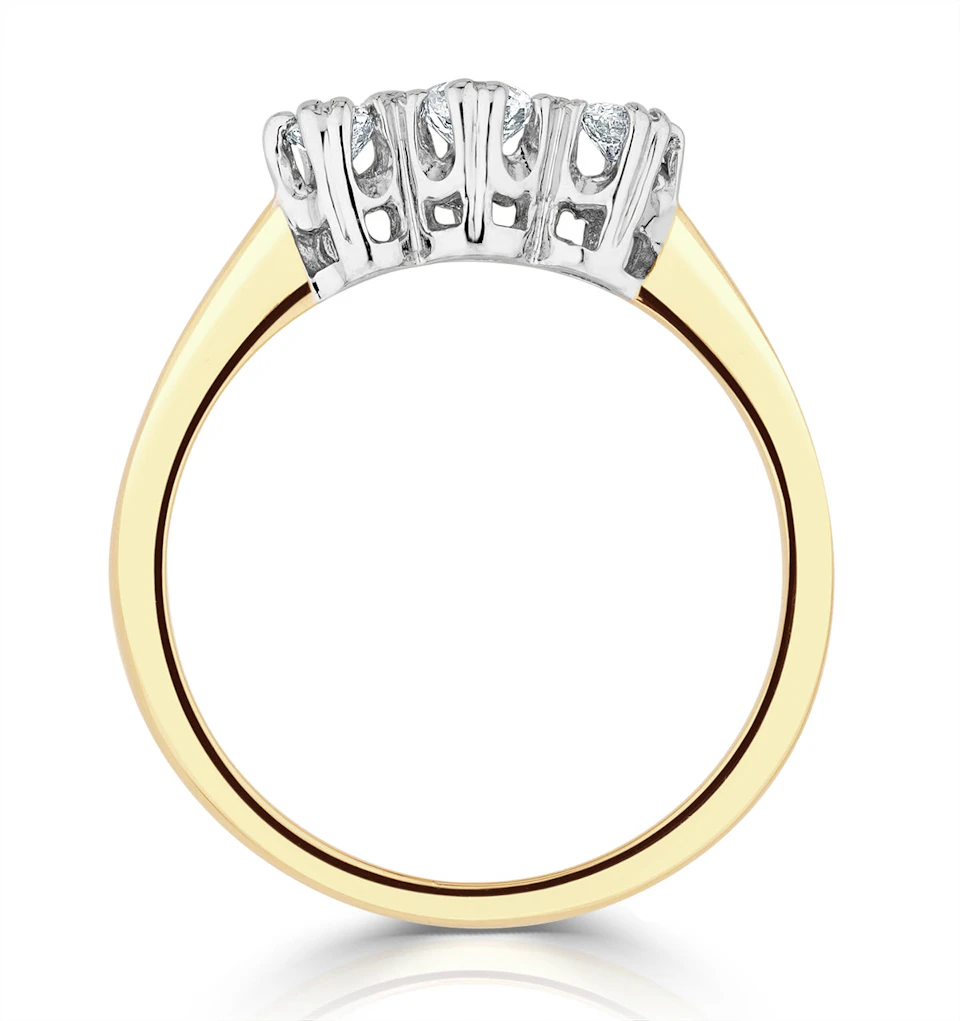 Emily 18K Gold 3 Stone Diamond Ring 0.33CT