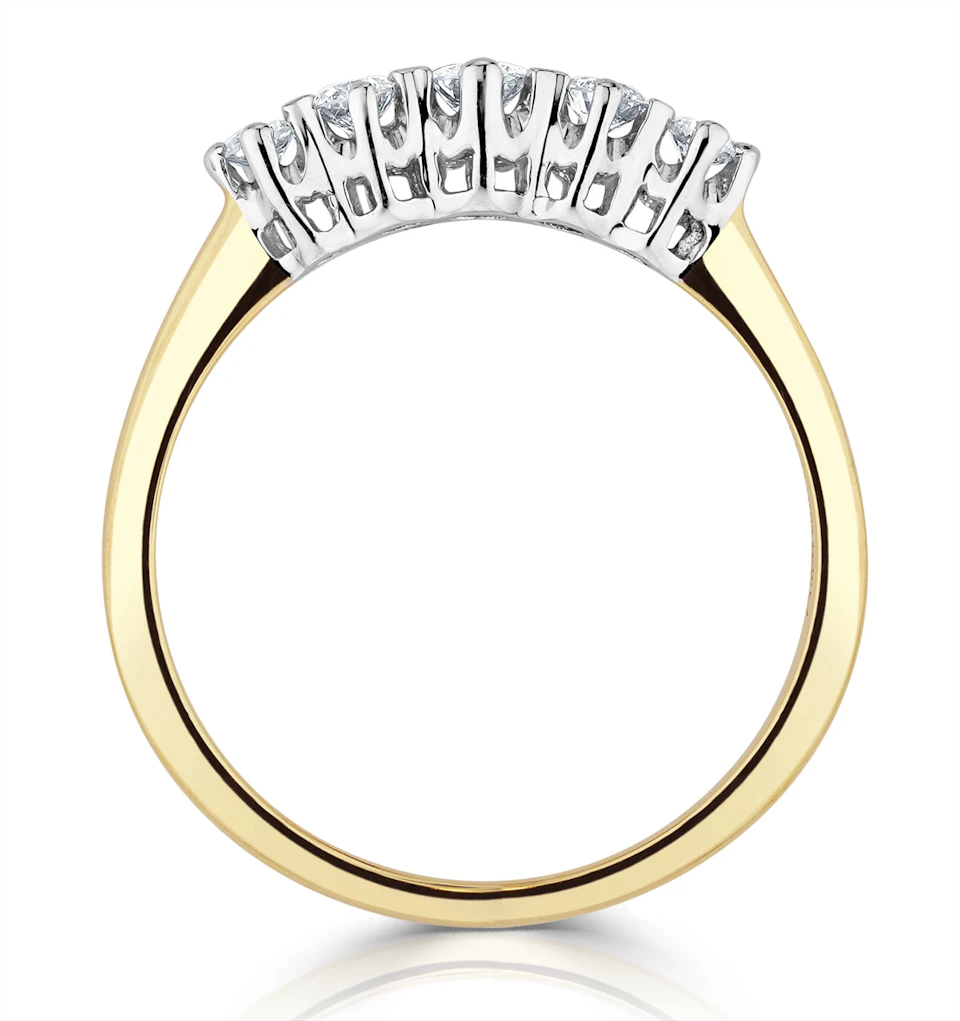 Grace 18K Gold 5 Stone Diamond Eternity Ring 0.33CT H/SI