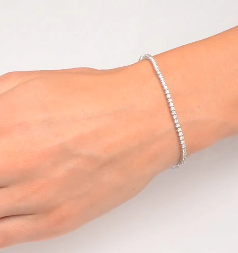 Diamond Tennis Bracelet Chloe 2.00ct H/Si Claw Set in 18K White Gold