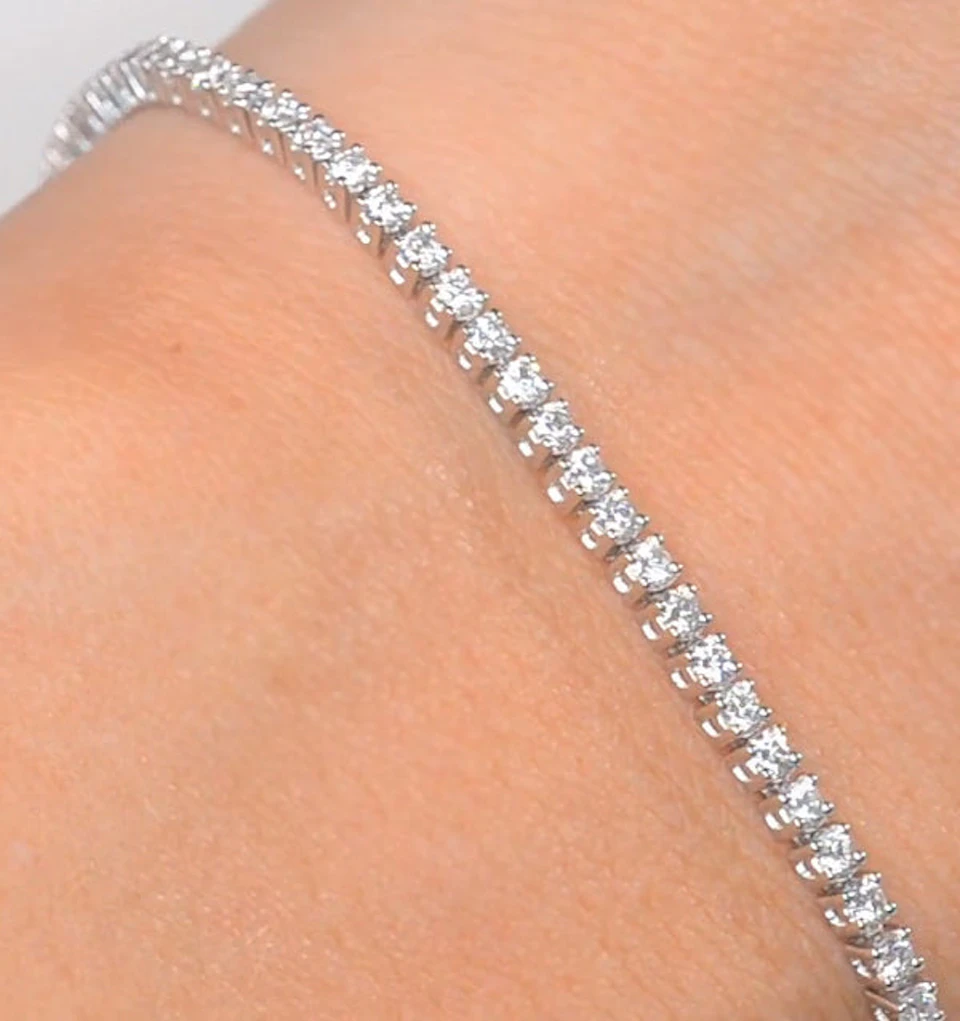 Diamond Tennis Bracelet Chloe 2.00ct Premium Claw Set 18K White Gold