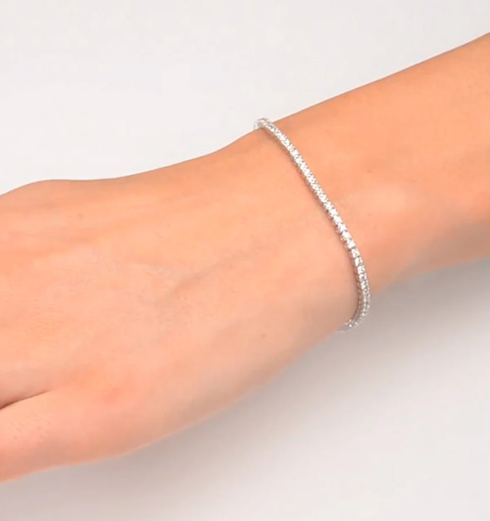 Diamond Tennis Bracelet Chloe 2.00ct Premium Claw Set 18K White Gold