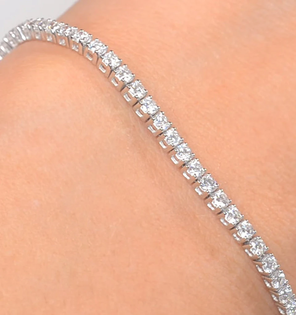 Diamond Tennis Bracelet Chloe 3.00ct Premium Claw Set 18K White Gold