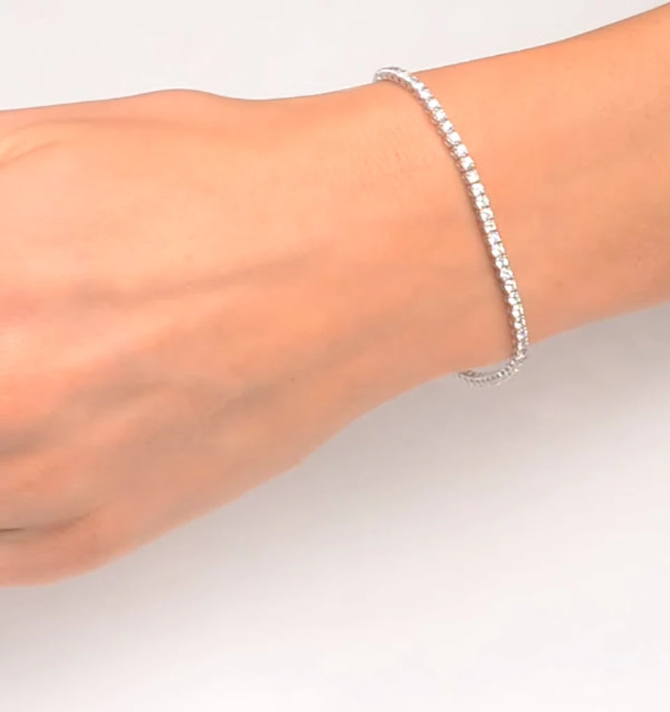 Diamond Tennis Bracelet Chloe 3.00ct Premium Claw Set 18K White Gold