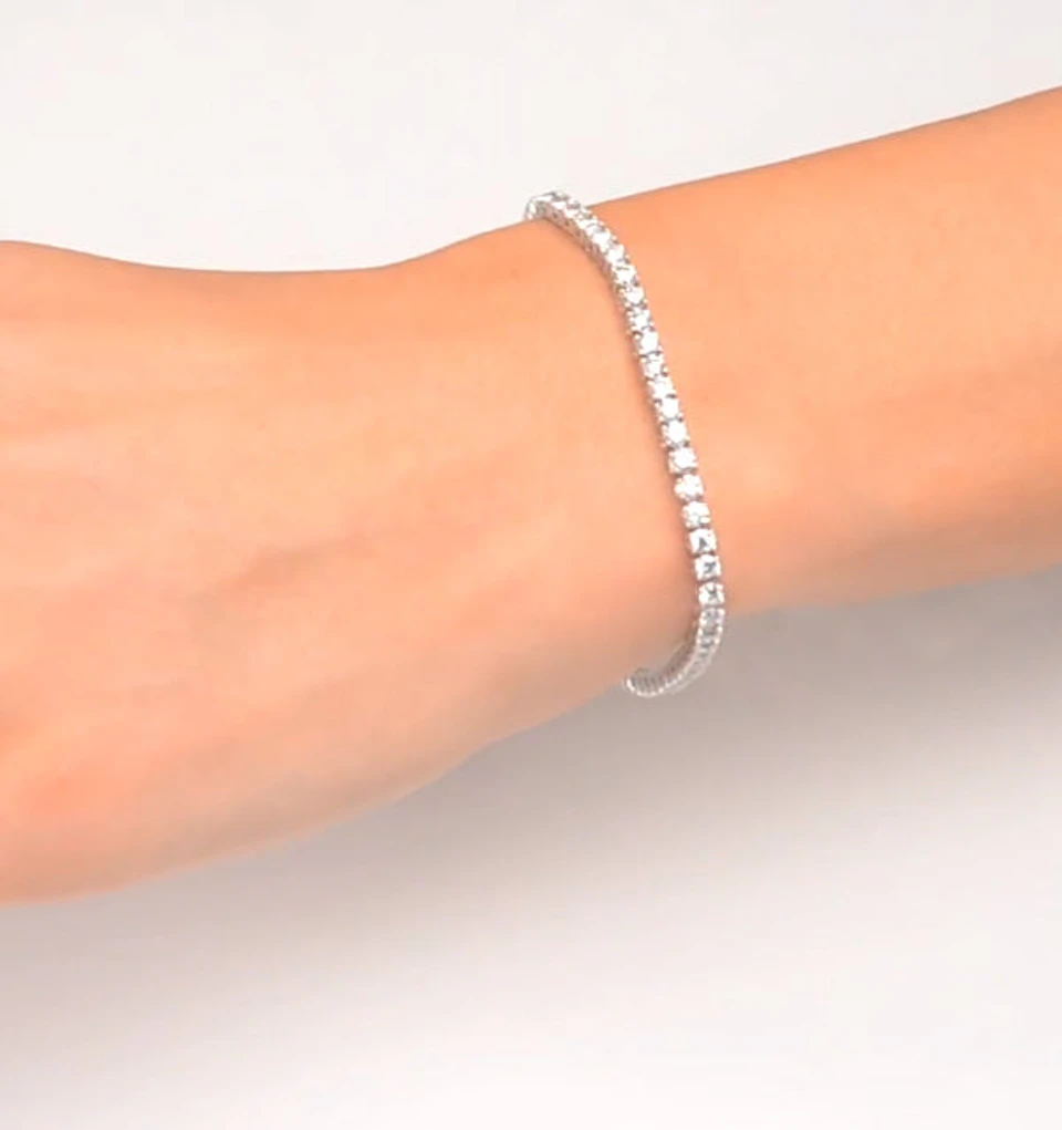Diamond Tennis Bracelet Chloe 5.00ct H/Si Claw Set in 18K White Gold