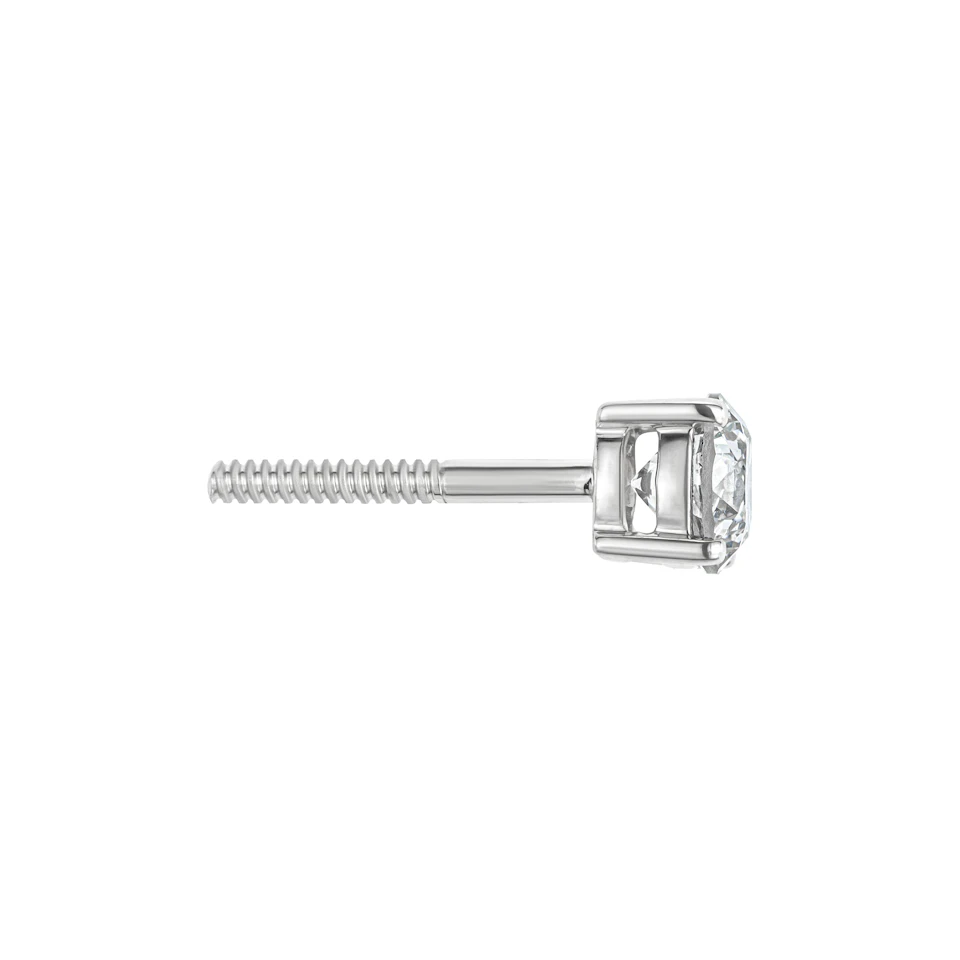Diamond Earrings 1.00CT Studs Premium Quality in 18K White Gold 5.1mm