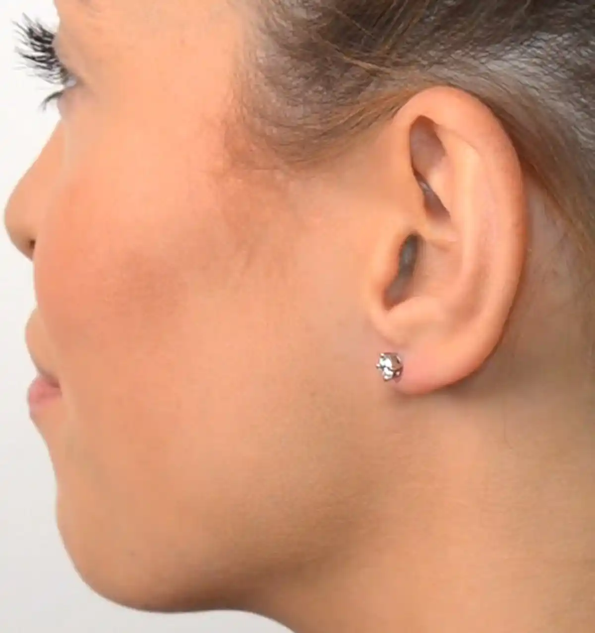 Diamond Earrings 0.50CT Studss Premium Quality in 18K White Gold 4.1mm