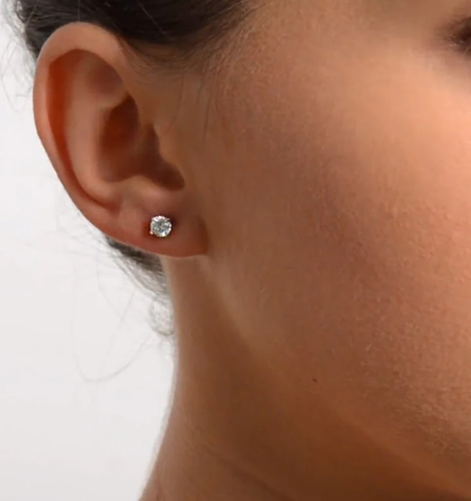 Diamond Earrings 0.66CT Studss G/VS Quality in Platinum - 4.5mm