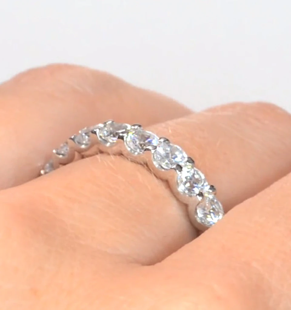 Eternity Ring Chloe Platinum Diamond 2.00ct H/Si