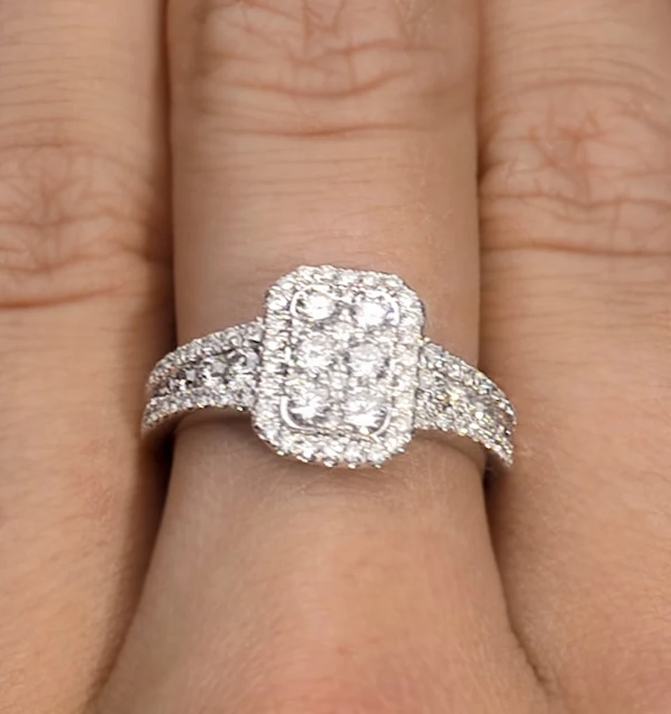 Diamond Galileo 1CT H/SI and 18K White Gold Ring - N4538Y