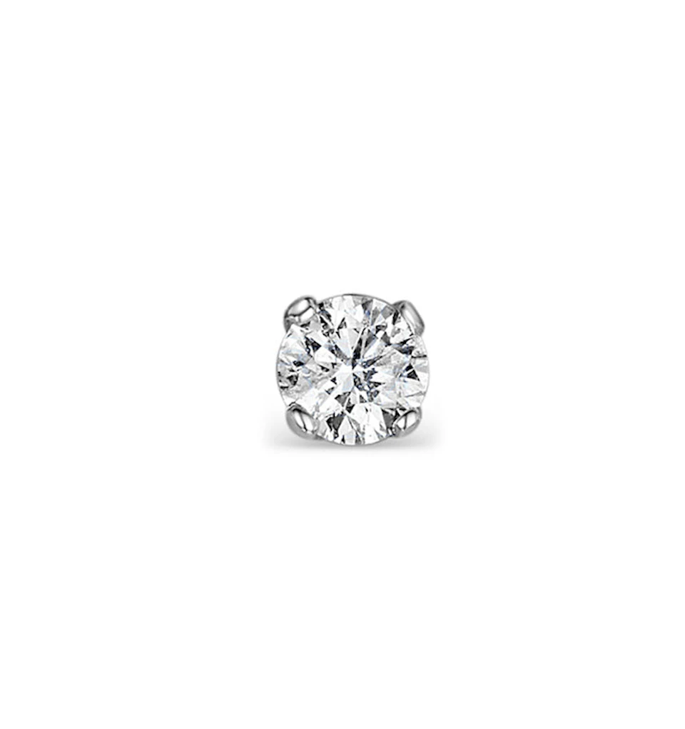 SINGLE Lab Diamond Studs Earring 0.15ct H/Si in 9K White Gold - 3mm