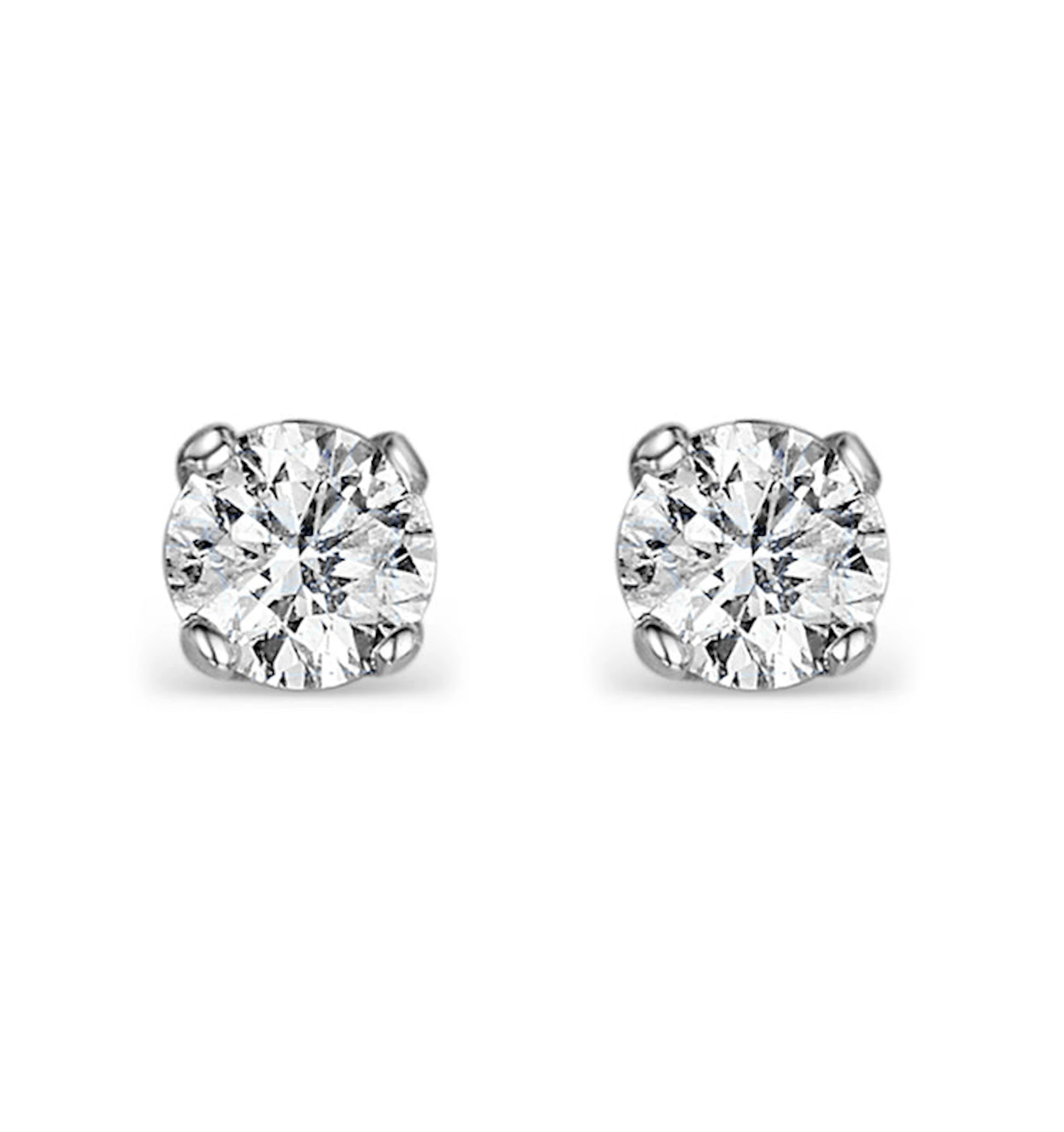 Diamond Stud Earrings 3.4mm 18K Gold - 0.30CT - Premium