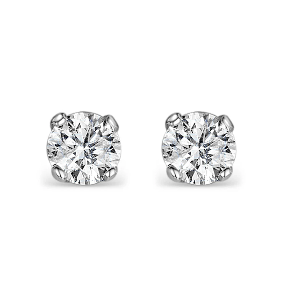 Diamond Earrings 0.40CT Studs Premium Quality in 18K Gold 3.8mm