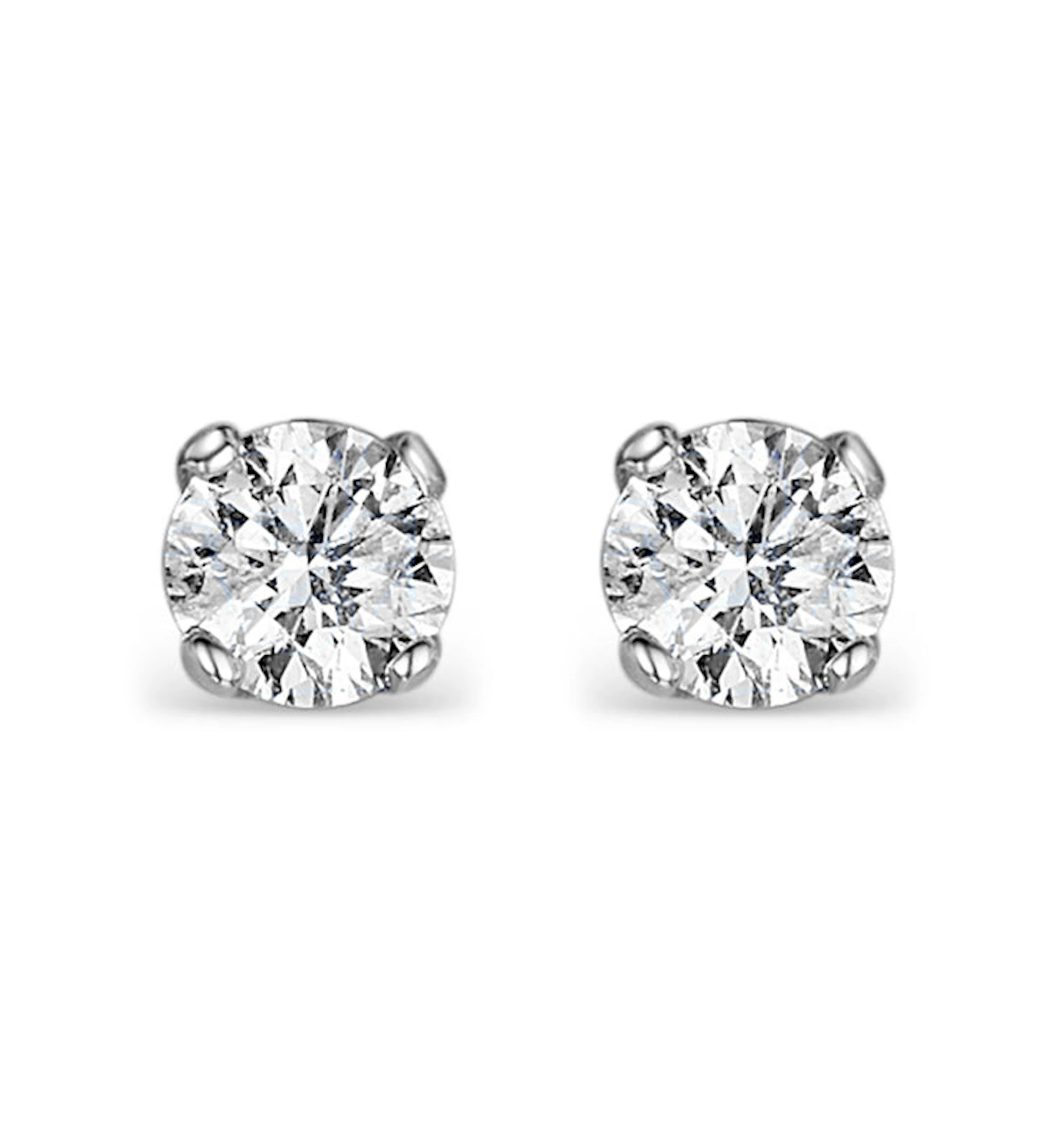 Diamond Stud Earrings 4.1mm 18K Gold - 0.50CT - G-H/SI