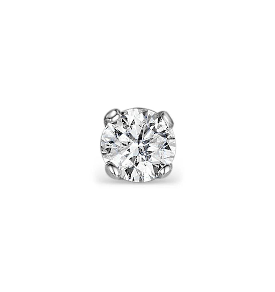 SINGLE Lab Diamond Studs Earring 0.50ct H/Si in 9K White Gold - 5.2mm