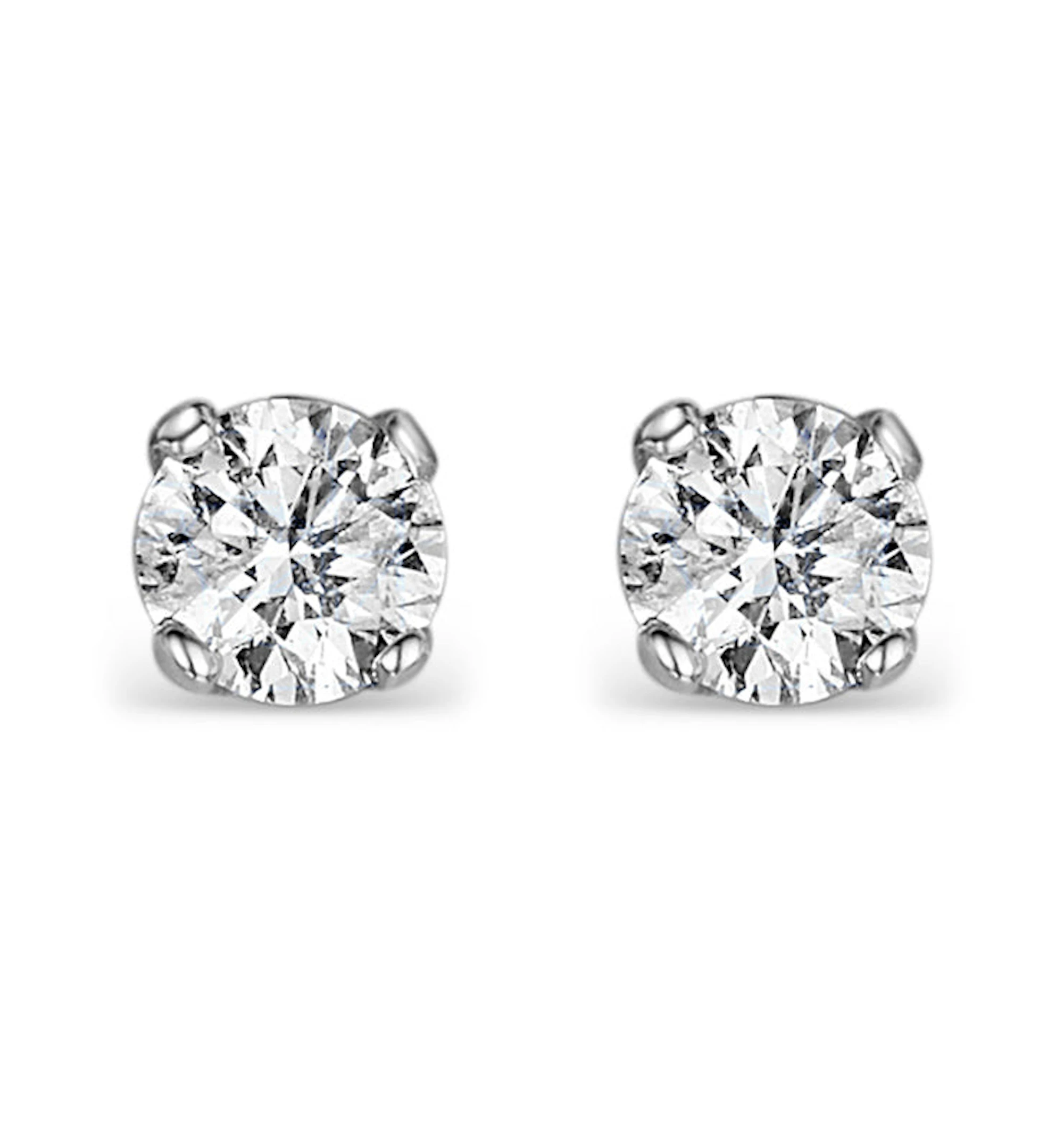 Diamond Stud Earrings 4.5mm 18K Gold - 0.66CT - Premium