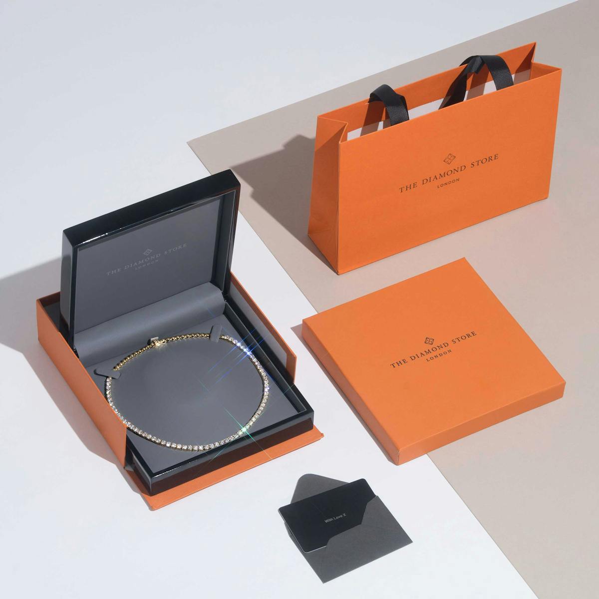 Stellato Amethyst and Diamond Heart Necklace in 9K White Gold