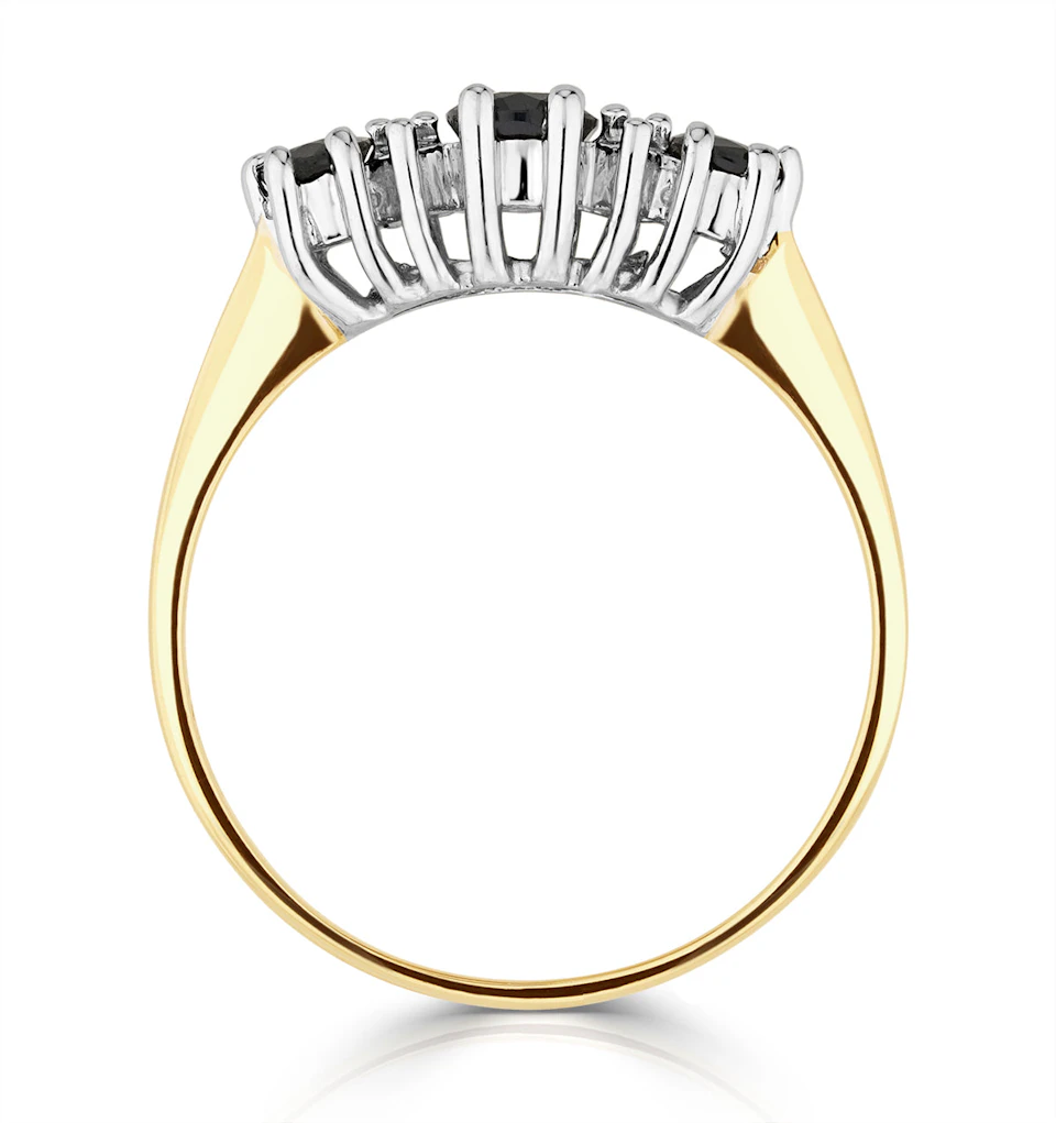 Sapphire 1.00ct And Diamond 9K Gold Ring