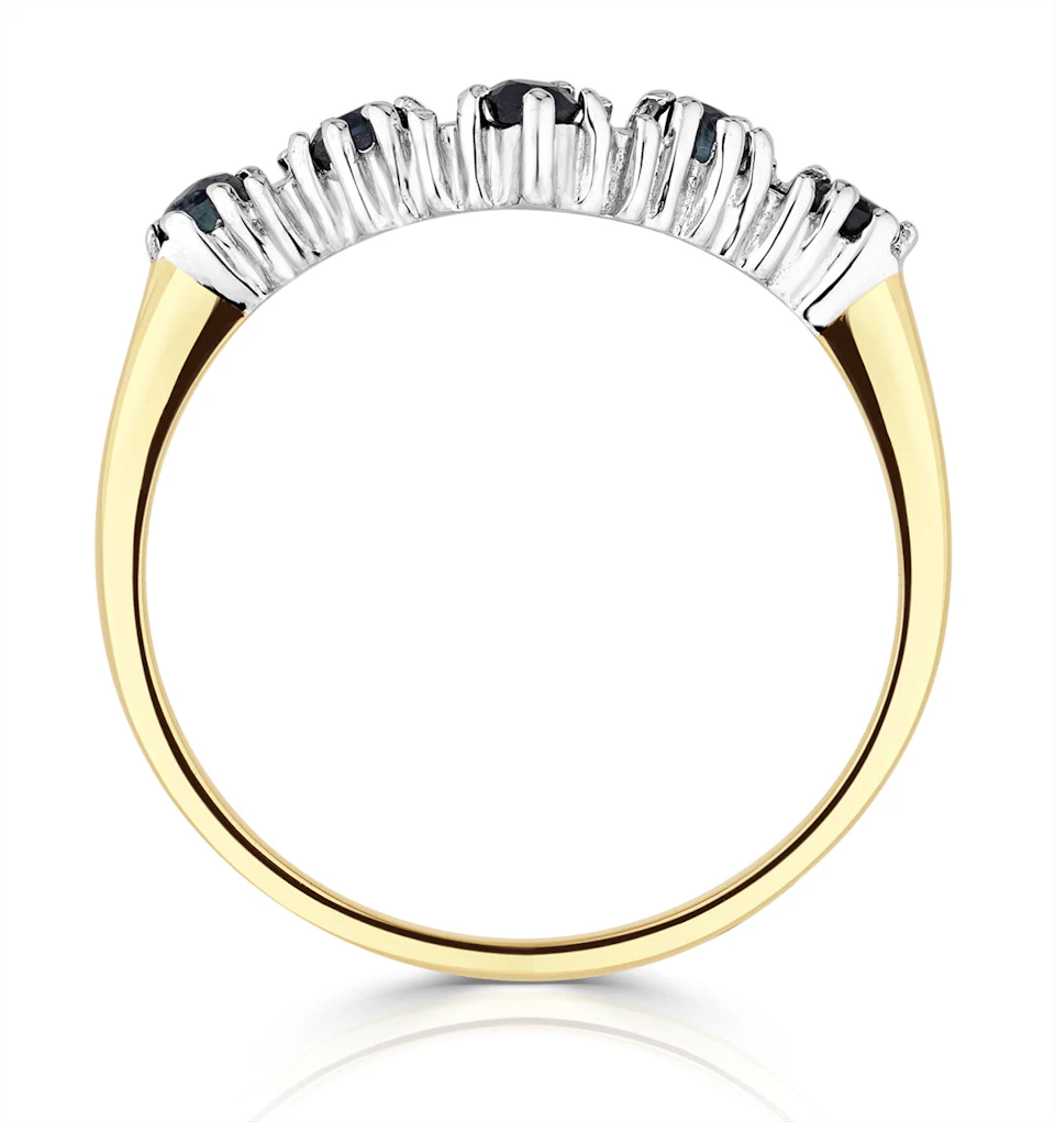 Sapphire 0.25ct And Diamond 9K Gold Ring